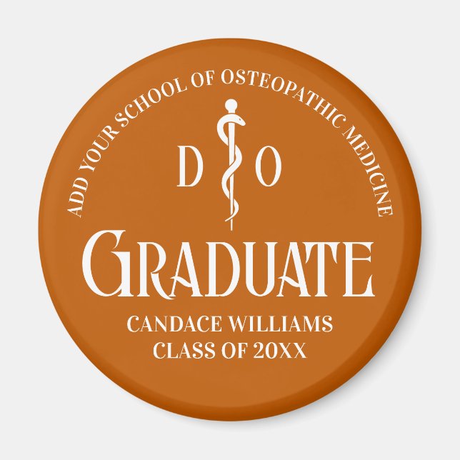 Orange Osteopathic Medical School Graduation Party Magnet (Front)