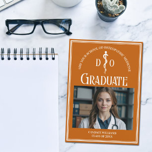 Orange Osteopathic Medical School Graduation Photo Announcement