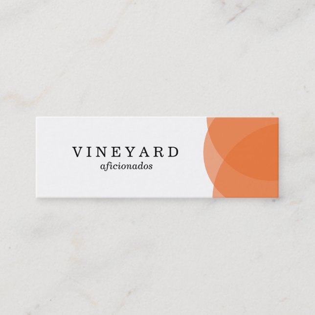 Orange Overlap Mini Business Card (Front)