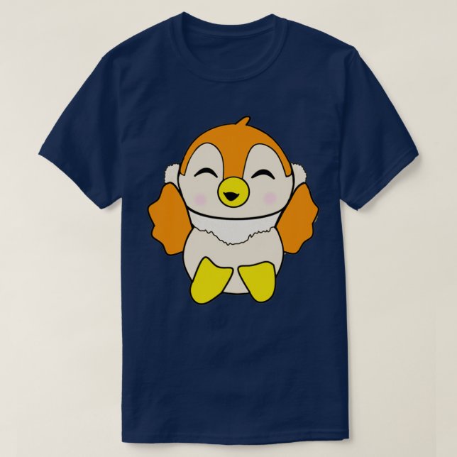 Orange Owl Chaser Plush T-Shirt (Design Front)