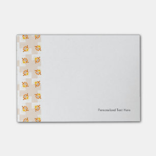 Orange Owl Illustration Pattern Post-it Notes