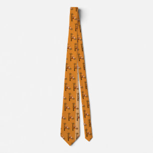 Orange Owls Tie