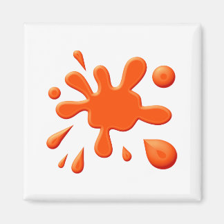 Orange Paint Splodge Magnet