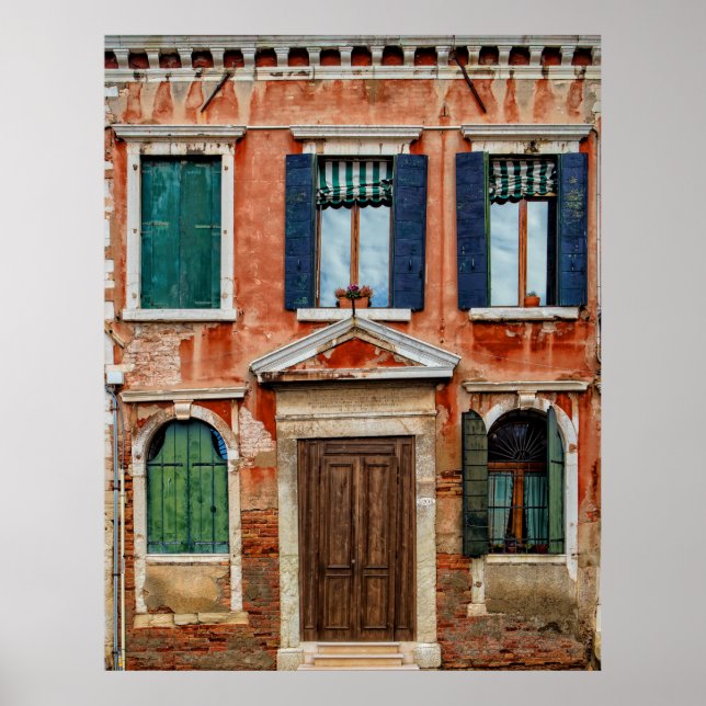 ORANGE PAINTED BUILDING FACADE POSTER (Front)