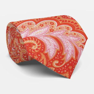 Orange Paisley Tie