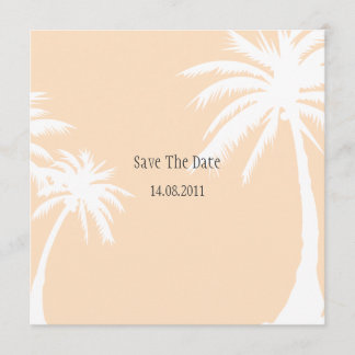 Orange Palm Tree Wedding Save the Date