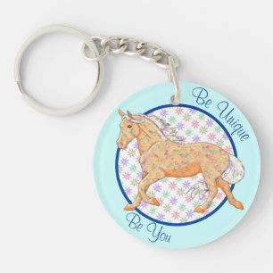 Orange Palomino (blue/purple) Key Ring