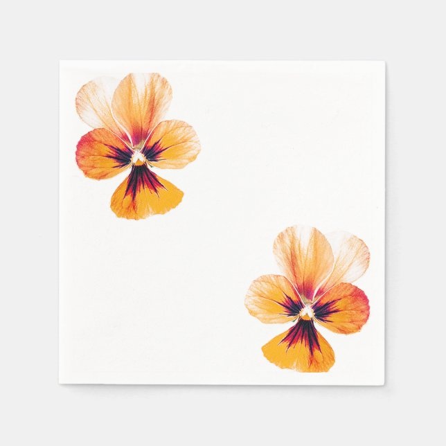 orange pansies napkin (Front)