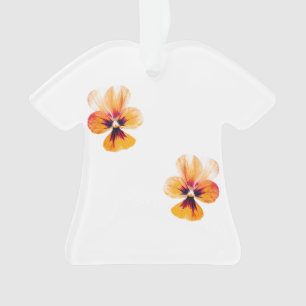 orange pansies ornament