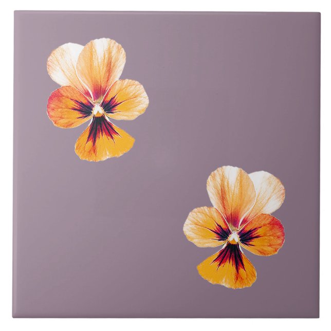 orange pansies tile (Front)