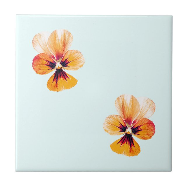 orange pansies tile (Front)