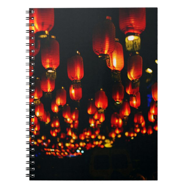 ORANGE PAPER LANTERNS DURING NIGHT TIME NOTEBOOK (Front)
