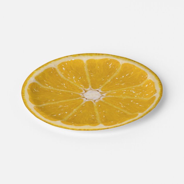 Orange Paper Plate (Angled)