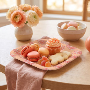 Orange Paper Plate