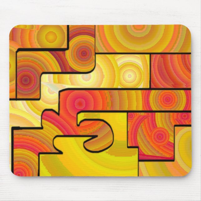 Orange Parade Mouse Mat (Front)