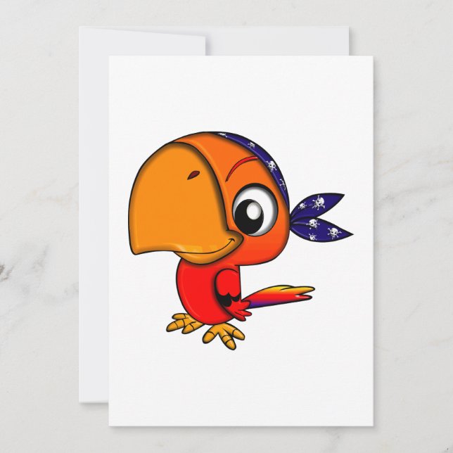 Orange parrot cartoon (Front)
