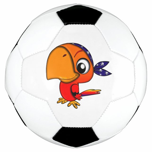 Orange parrot cartoon football (Front)