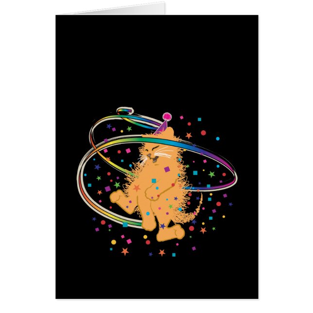 Orange Party Cat Rocking Out (Front)