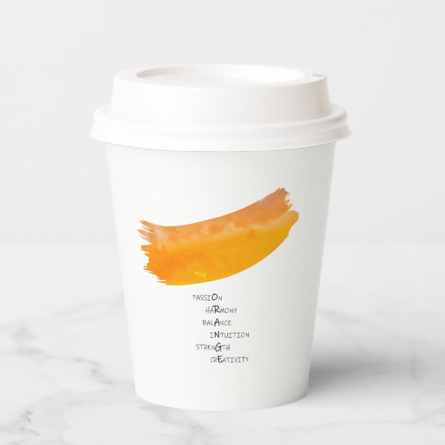 Orange Passion Paper Cups (Front)