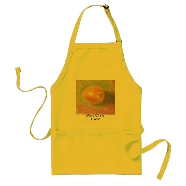 orange pastel, Mary Circle UMW apron (Front)