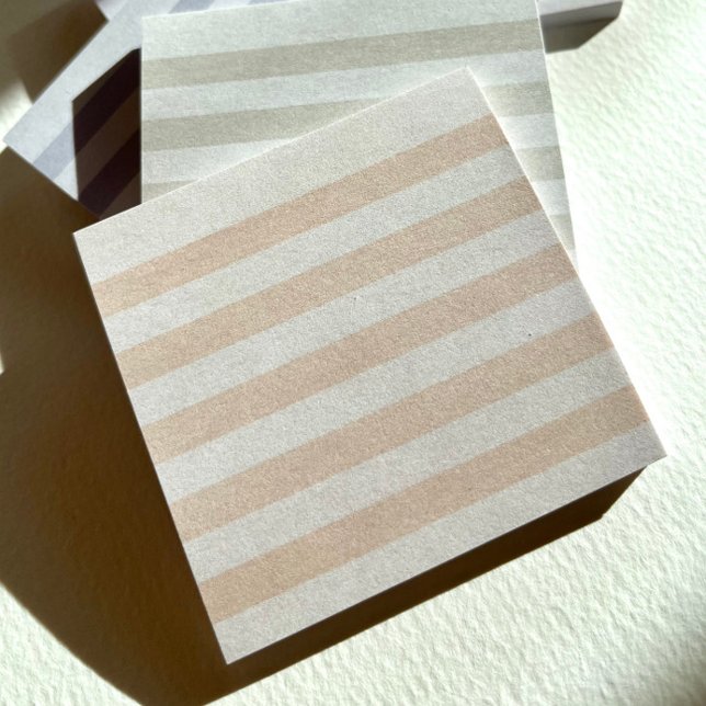 Orange Pastel Stripe Post-It Notes (Soft tone-on-tone stripes make a subtle statement.)