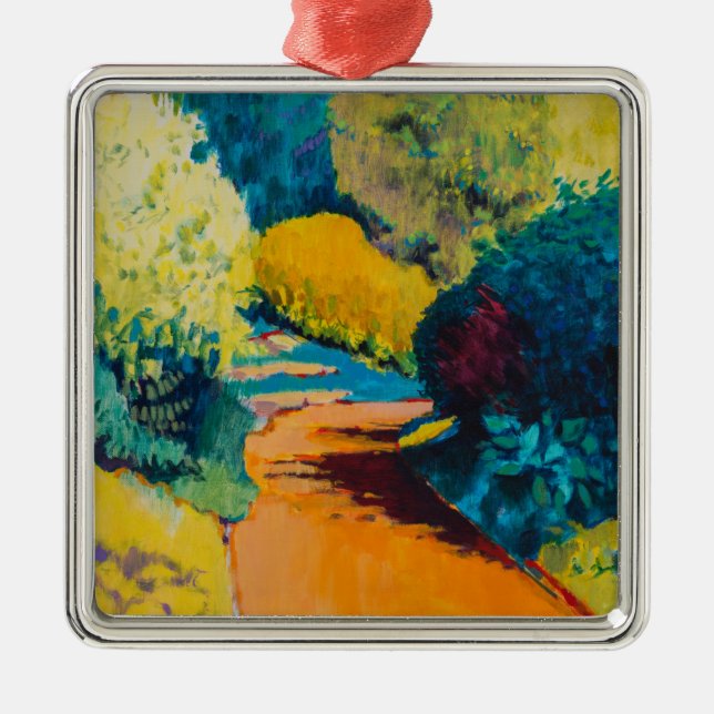 Orange Path Metal Tree Decoration (Front)