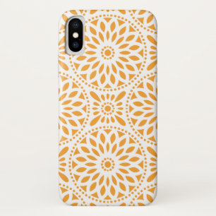 Orange Pattern Abstract Mandala iPhone X Case