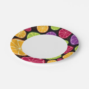 Orange pattern and background paper plate
