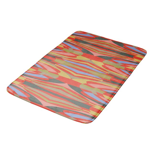 Orange pattern bath mat - Biscayne Swirl (Angled)