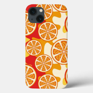 Orange pattern iPhone 13 case