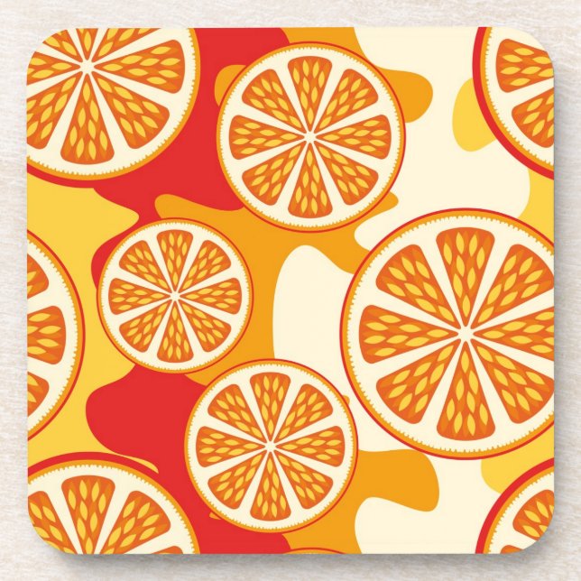 Orange pattern coaster (Front)