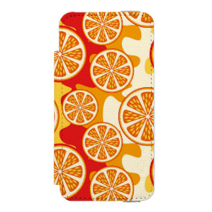 Orange pattern incipio watson™ iPhone 5 wallet case