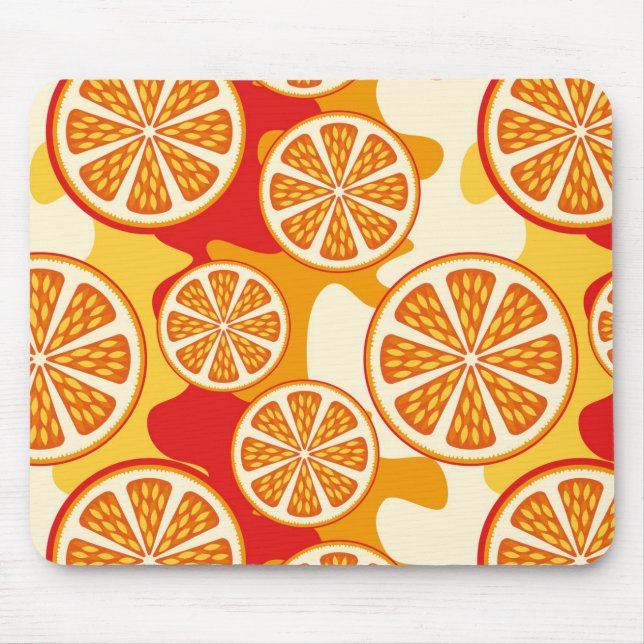 Orange pattern mouse mat (Front)