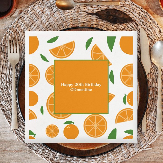 Orange Pattern  Napkin (Orange Pattern Napkins)