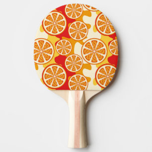 Orange pattern ping pong paddle