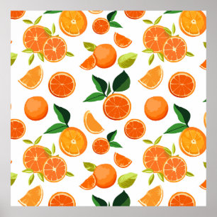Orange pattern  poster