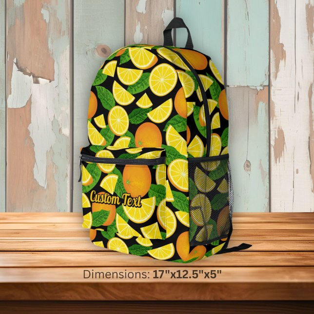 Orange Pattern Printed Backpack (Creator Uploaded)