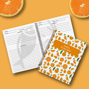 Orange Pattern Recipe Notebook
