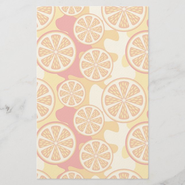 Orange pattern stationery (Front)