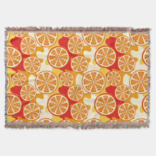 Orange pattern throw blanket