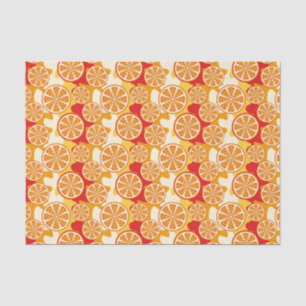 Orange pattern tissue paper