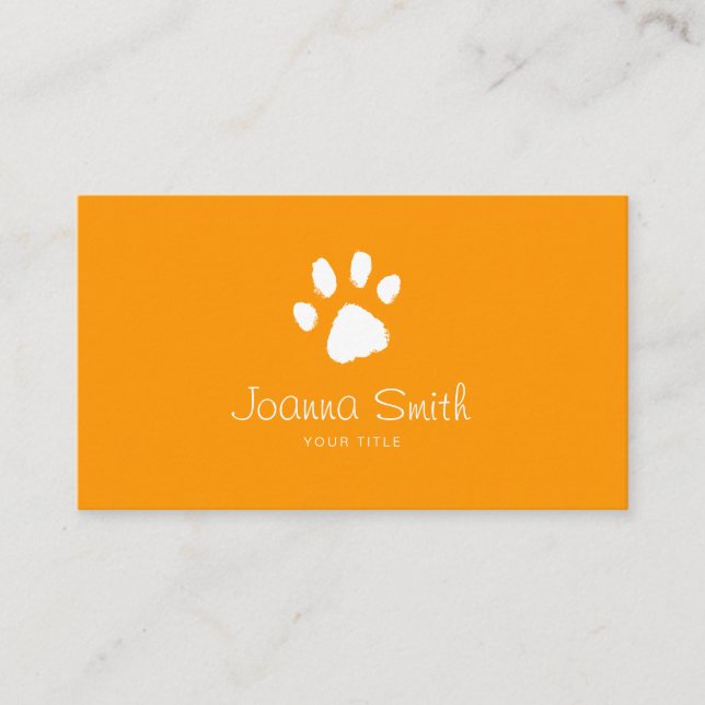 Orange Paw Dog Walking Pet Sitting Vet Appointment (Front)