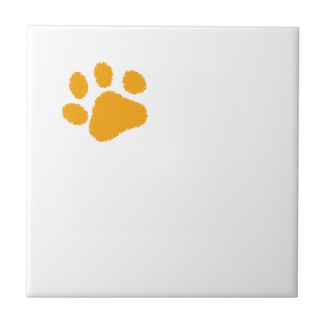 Orange Paw Tile (Front)