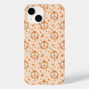 Orange Peace Floral Pattern Case-Mate iPhone 14 Case