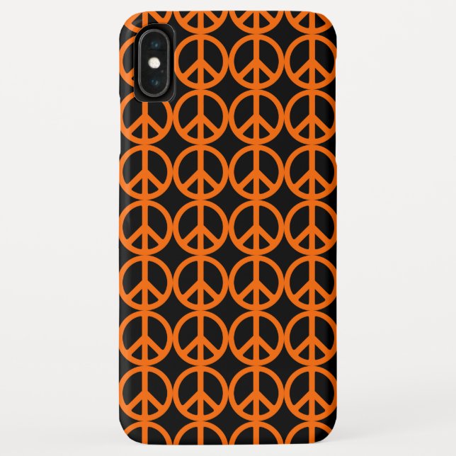 Orange Peace Sign Pattern Case-Mate iPhone Case (Back)