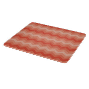 Orange Peach Chevron Cutting Board