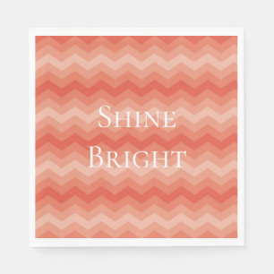 Orange Peach Chevron Napkin