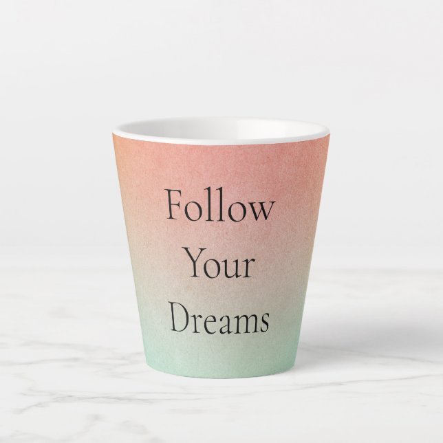 Orange Peach Mint  Latte Mug (Front)