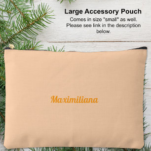 Orange Peach - Solid Large Accessory Pouch