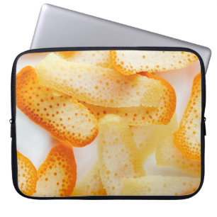 Orange peels laptop sleeve